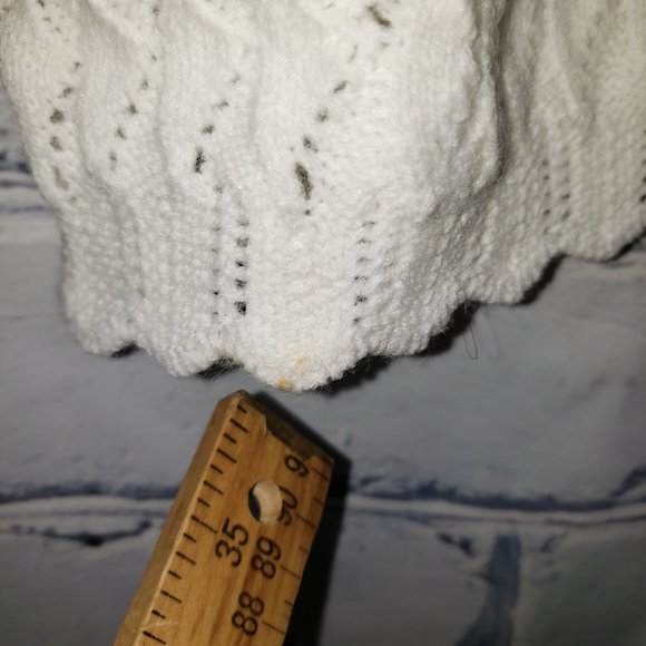 VTG Knit Cardigan Sweater Womens 36 USA Woolite Woven Waves Scallop-Knit - Picture 4 of 8